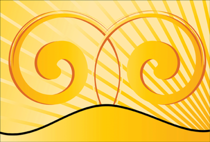 Yellow Swirl Background Vector