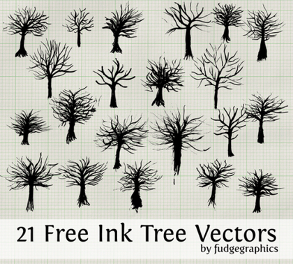 Free Ink Tree Vectors