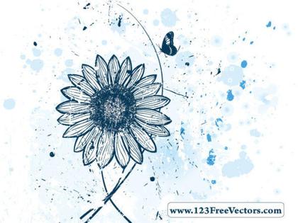 Vector Flower Watercolor Background