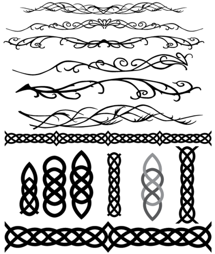 Celtic and Elvish Decoration Flourish Vectors