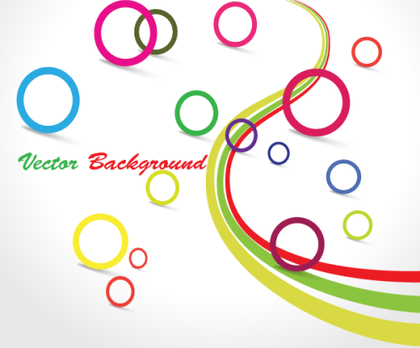 Colorful Circle Vector Graphic Design Background