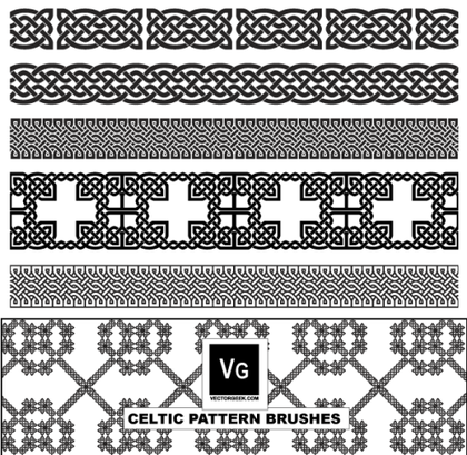 Celtic Pattern Illustrator Brushes Vector Free