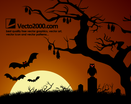 Halloween Background: Haunted Dark Nights