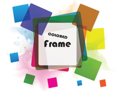 Colorful Frame Vector in Colorful Background