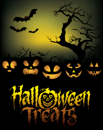 Free Halloween Treats Poster Vector Graphics