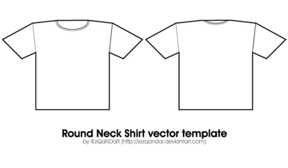 Vector Round Neck Shirt Template