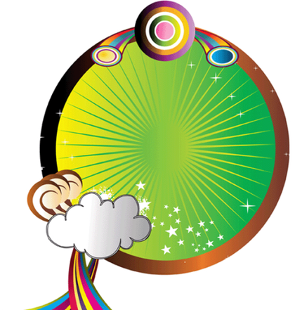 Green Frame Vector Design