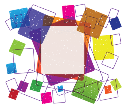 Vector Colorful Square Frame Free Design