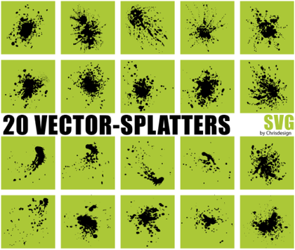 Free Vector Splatters SVG