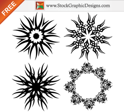 Beautiful Decorative Elements Free Vector Art Illustration