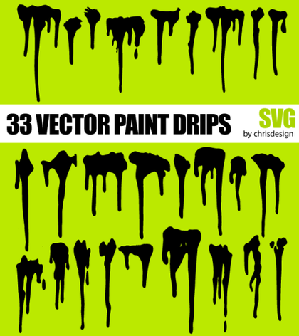 Free Vector Paint Drips Illustrator