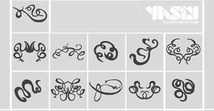 Hand Flourishes Vector