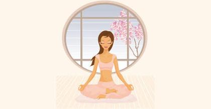 Yoga girl vector