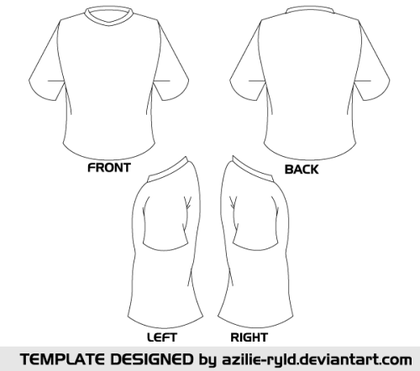 Blank Tshirt Template Vector Front and Back