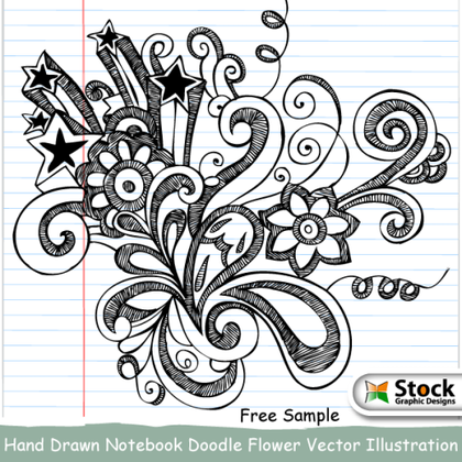 Hand Drawn Notebook Doodle Flower Vector Illustration
