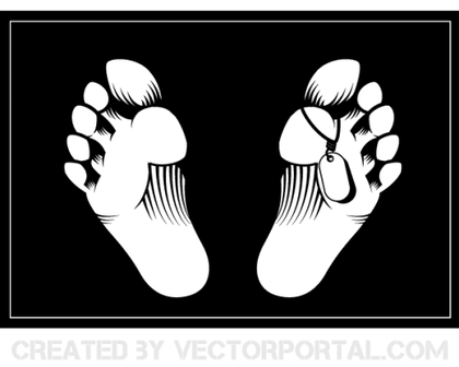 Dead Man Feet Vector Image