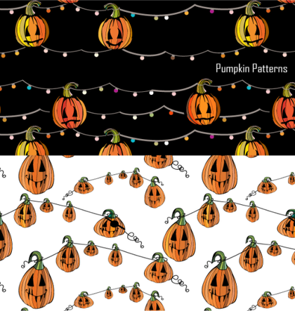 Free Halloween Pumpkin Pattern for Vector and Photoshop