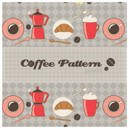 Morning Coffee Pattern – Free Photoshop and Illustrator Patterns