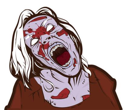 Free Scary Zombie Girl Vector