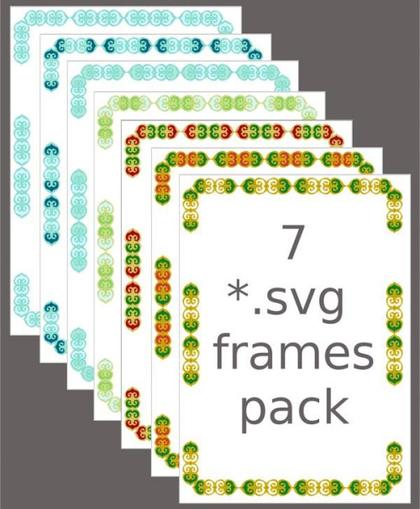 Floral Ornament Frame Vector Graphics