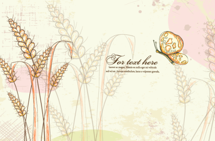 Colorful Floral Vector Illustration with Butterfly