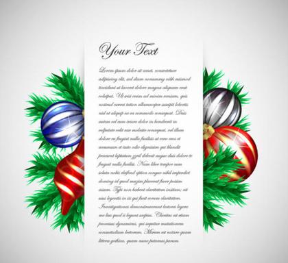Free Christmas Greeting Card Template Vector
