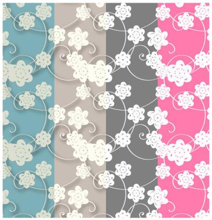 Paper Flowers Patterns Swatches – Free Photoshop and Illustrator Patterns