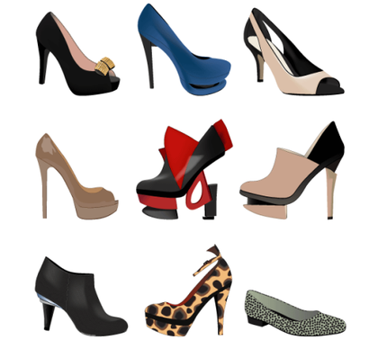 Stylish Women Shoes Free Vector