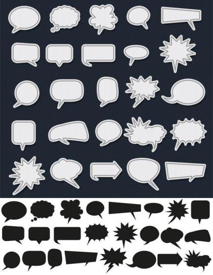 Free Dialogue Bubbles Vector Illustrator