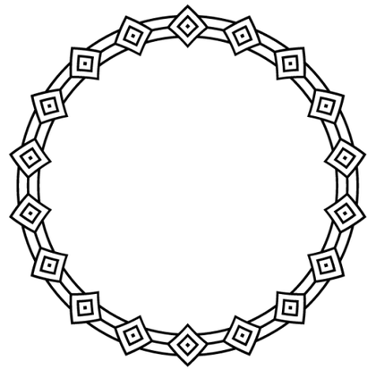 Deco Border Circle Frame Vector