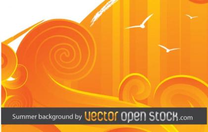 Summer Background Vector Free