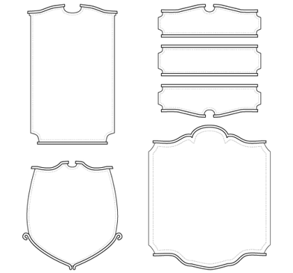 Old English Signs Vector Art