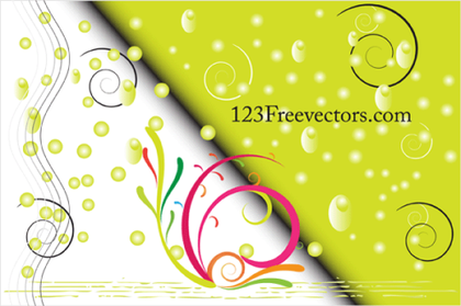 Free Vector Colorful Green Swirl Background