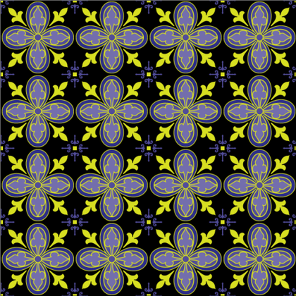 Free Ornate Tiles Seamless Pattern Vector Illustrator