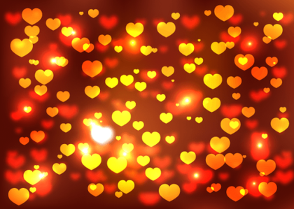 Free Vector Abstract Valentines Day Background with Hearts