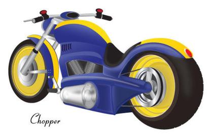 Chopper Motorcycle Vector Free