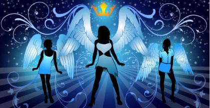 Night Angels Vector Background