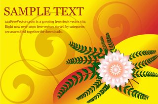 Flower Greeting Card Vector