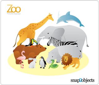 12 Zoo Animal Vectors