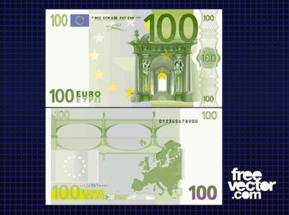 100 Euro Bill Free Vector