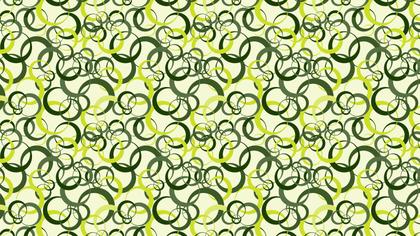 Green Seamless Overlapping Circles Pattern Background