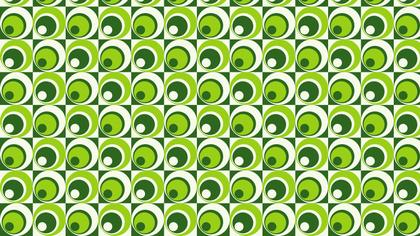 Green Seamless Geometric Circle Pattern Vector Illustration