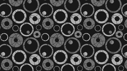 Black Seamless Geometric Circle Background Pattern