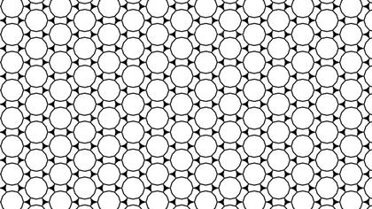 Black and White Seamless Circle Pattern Background Illustration