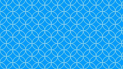 Blue Seamless Overlapping Circles Pattern