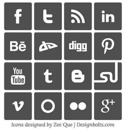 Free Simple Vector Social Media Icons Set