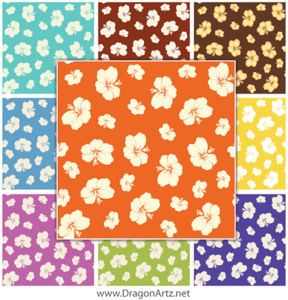 Free Summer Flower Seamless Pattern Vector