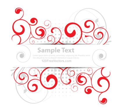Vector Floral Banner Design