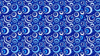 Cobalt Blue Seamless Geometric Circle Pattern Background