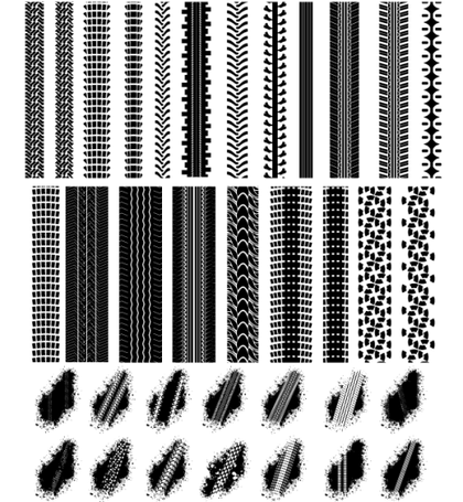 Free Tire Tracks Vector Image